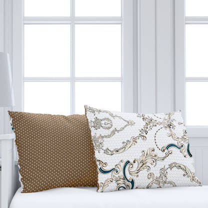 Kalamkari Retro Floral Print Single Bedsheet