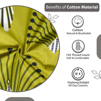 Antique Cairo Pattern Parrot Green Single Bedsheet