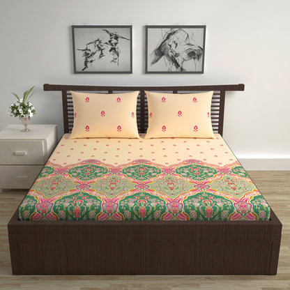 Multicolor Floral 100% Cotton Supersoft Bedsheets for Double Bed