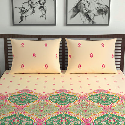 Multicolor Floral 100% Cotton Supersoft Bedsheets for Double Bed