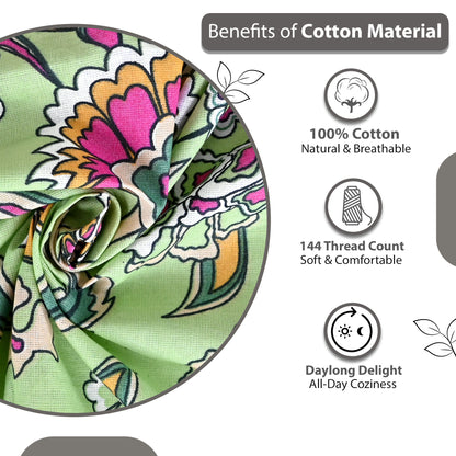 Multicolor Floral 100% Cotton Supersoft Bedsheets for Double Bed