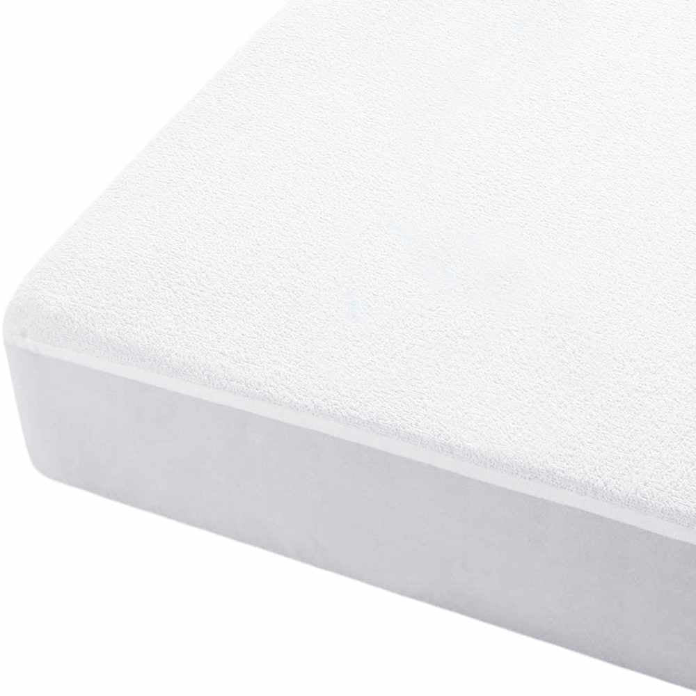 White Terry Cotton Water Proof Mattress Protector/Cover for King Bed Soft & Breathable