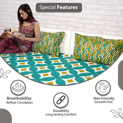 Moroccan Pattern Bedsheet For Single Bed