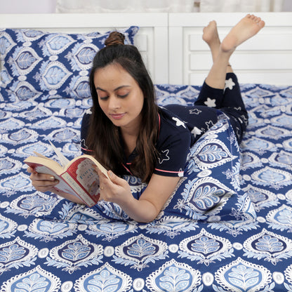 Damask Bedsheet For King Size Bed