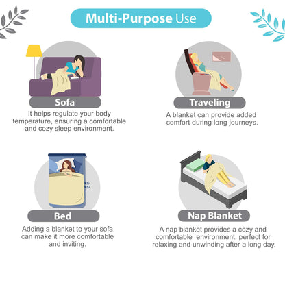 Abstract Print Light Blue Silky Touch Microfiber Double Bed Dohar