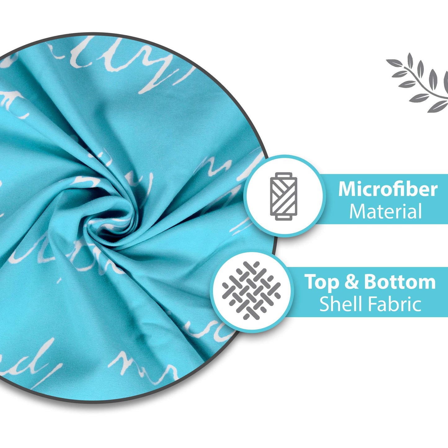 Abstract Print Light Blue Silky Touch Microfiber Double Bed Dohar