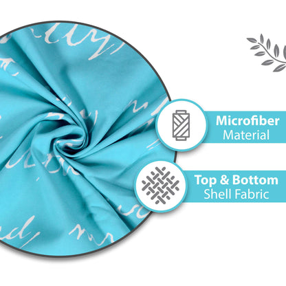 Abstract Print Light Blue Silky Touch Microfiber Double Bed Dohar