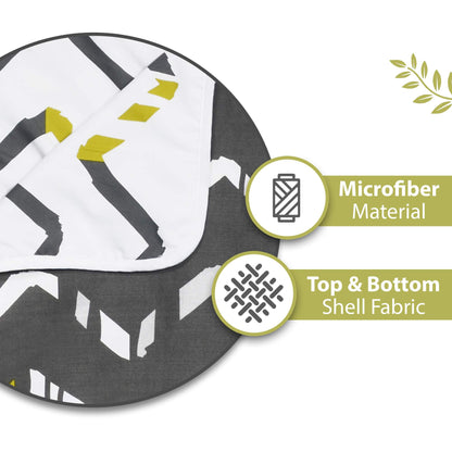 Grey Abstract Print Lotus Soft Touch Microfiber Single Bed Dohar