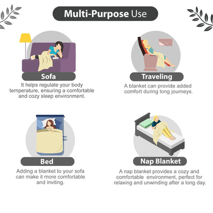 Black Modern Zig Zag Microfiber Double Bed AC Dohar