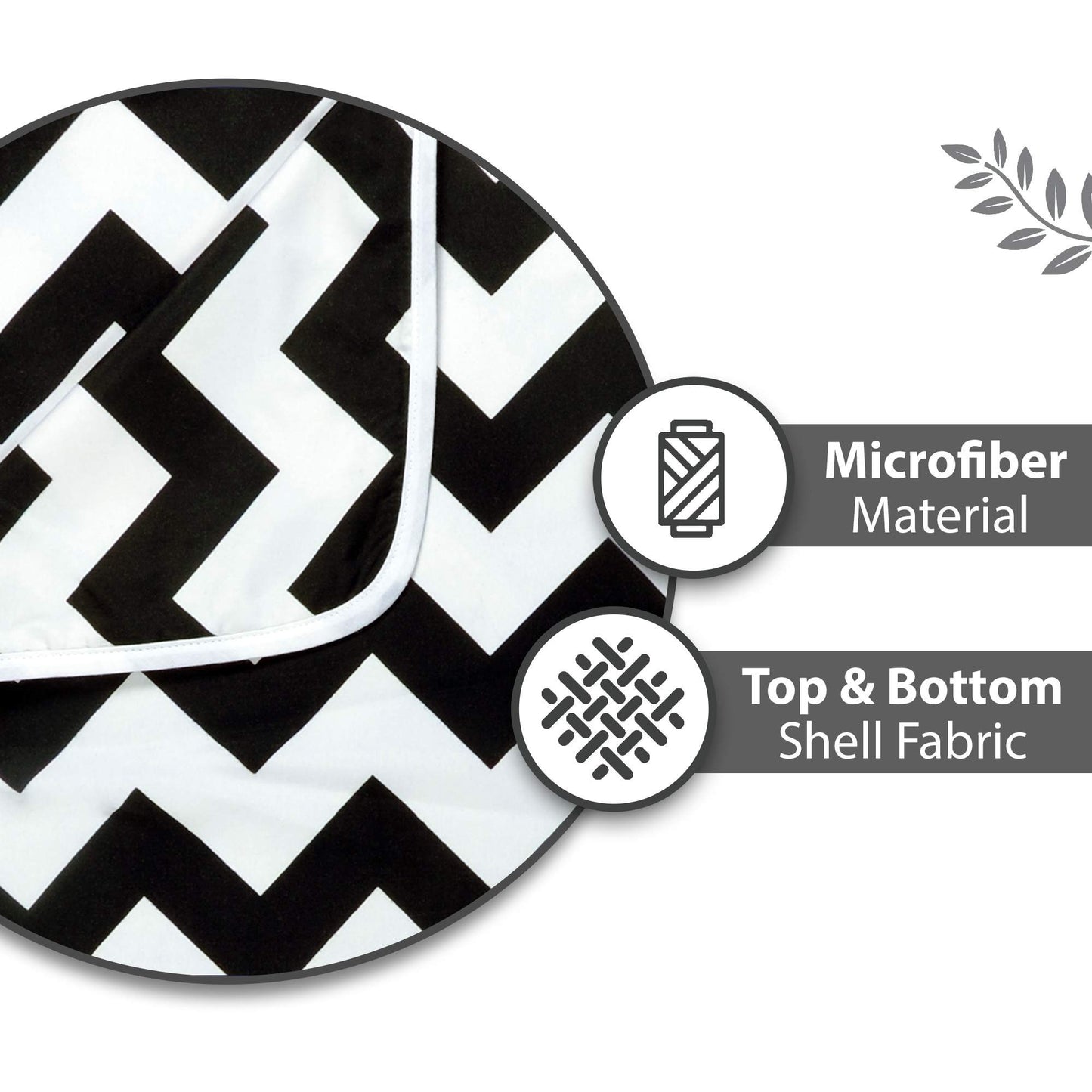 Black Modern Zig Zag Microfiber Double Bed AC Dohar