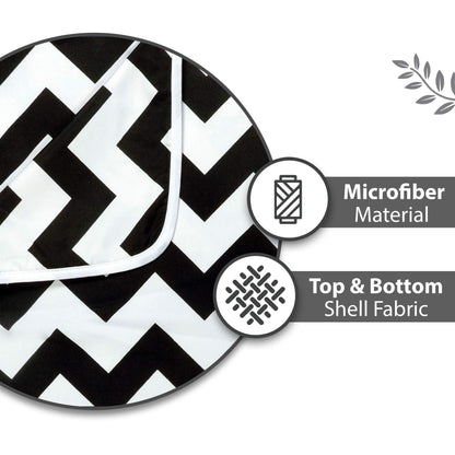 Black Modern Zig Zag Microfiber Double Bed AC Dohar