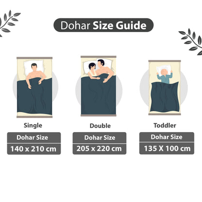 Black Modern Zig Zag Microfiber Double Bed AC Dohar