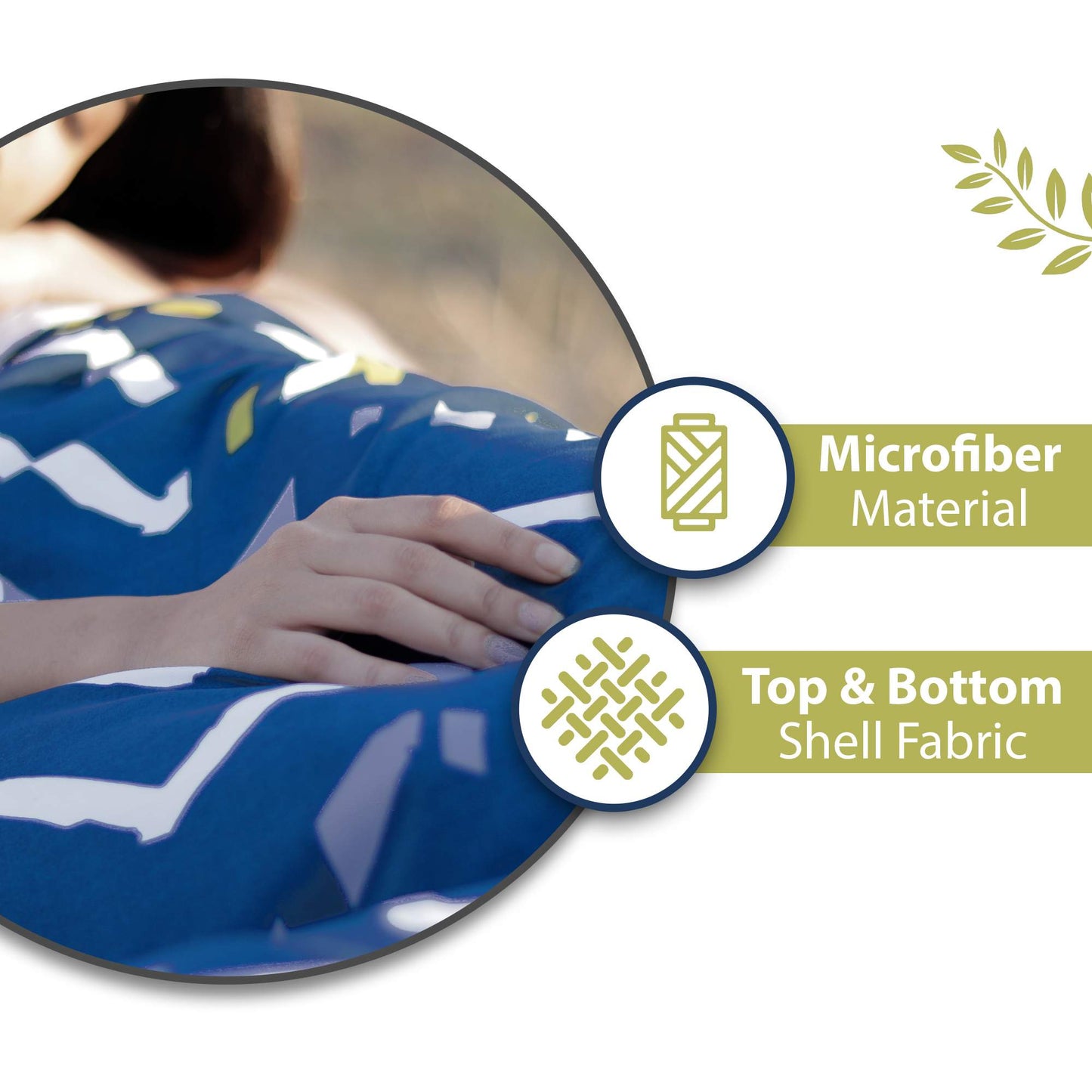 Dark Blue Abstract Print Soft Touch Microfiber Single Bed Dohar