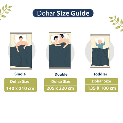 Dark Blue Abstract Print Soft Touch Microfiber Single Bed Dohar