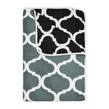 Black Abstract Print Super Soft Brushed Microfiber Single Bed AC Dohar