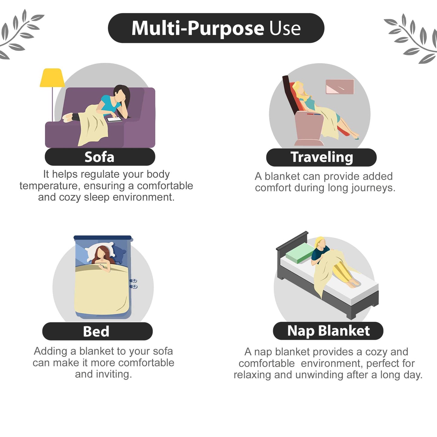 Black Abstract Print Super Soft Brushed Microfiber Single Bed AC Dohar