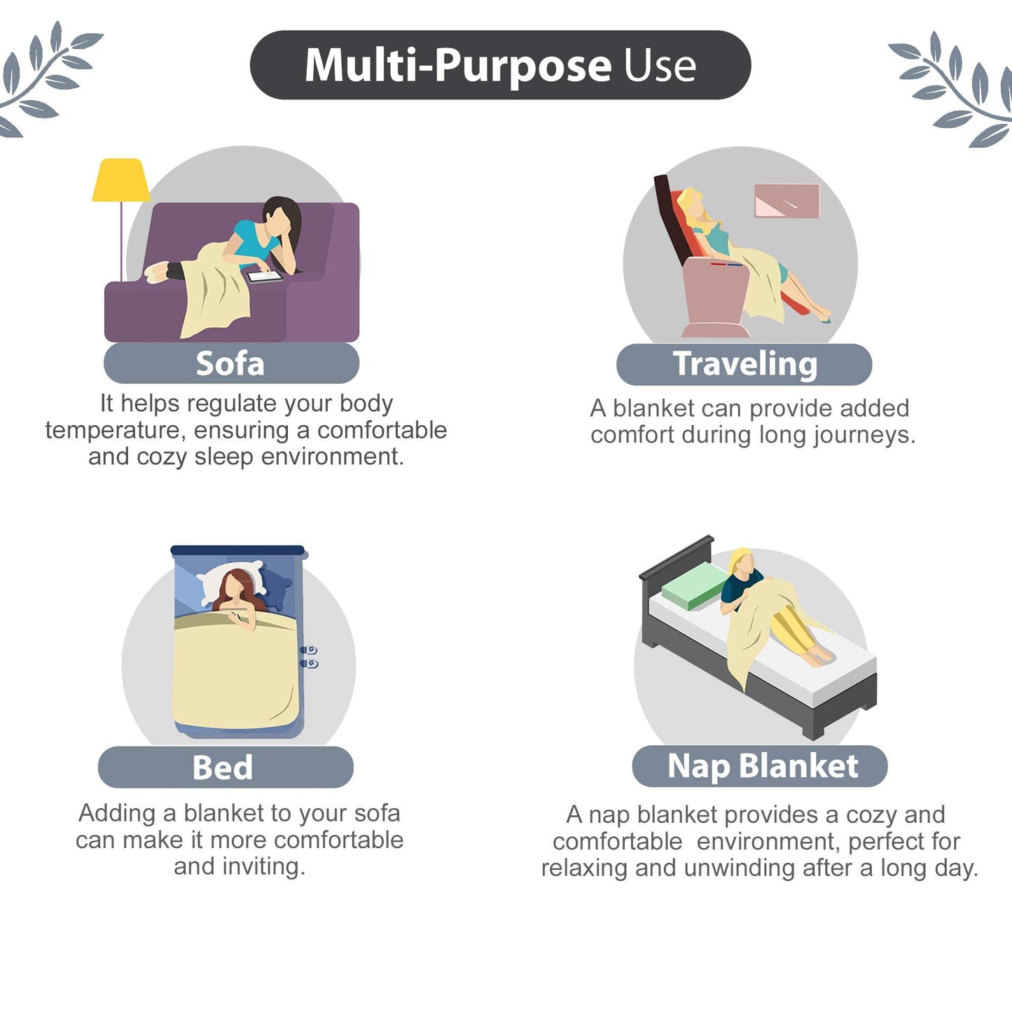 Grey Geography Print Eco Friendly Reversible All Season Dohar For Double Bed