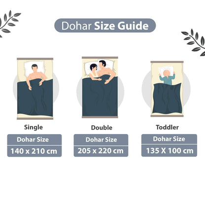 Grey Geography Print Eco Friendly Reversible All Season Dohar For Double Bed