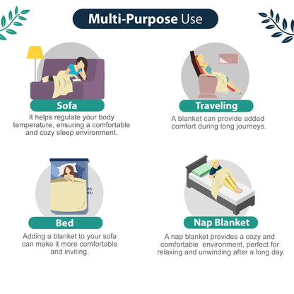 Floral Dark Blue Elegant Look and Feel Microfiber Dohar For Double Bed