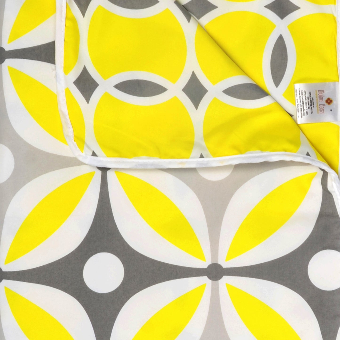 Yellow Abstract Print Cosy and Cool Microfiber Reversible Single Bed Dohar