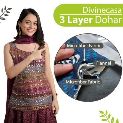 Geeen Floral Everyday and All Weather Use Microfiber Single Bed Dohar