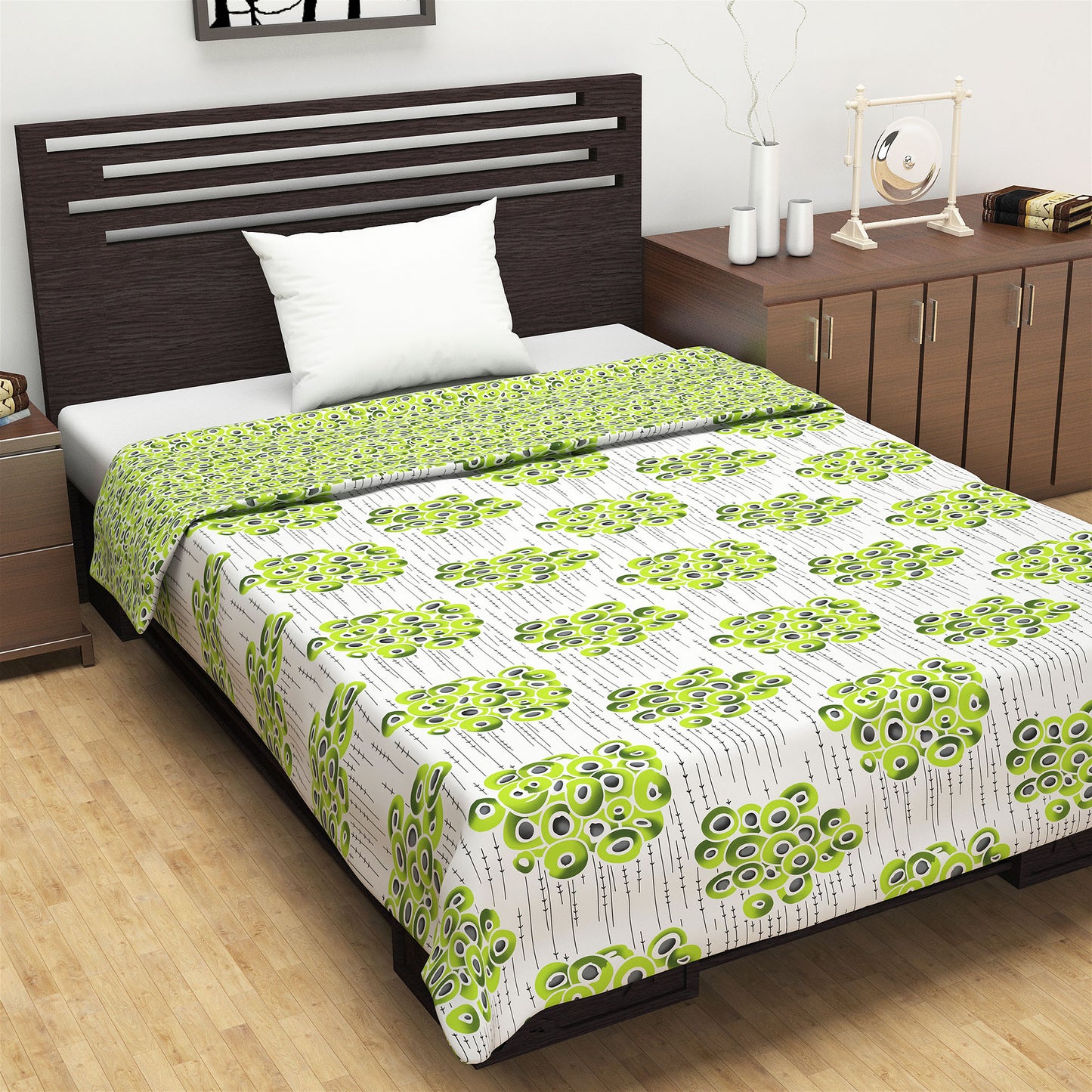 Geeen Floral Everyday and All Weather Use Microfiber Single Bed Dohar