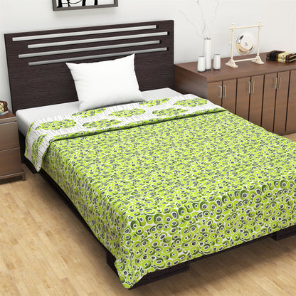 Geeen Floral Everyday and All Weather Use Microfiber Single Bed Dohar