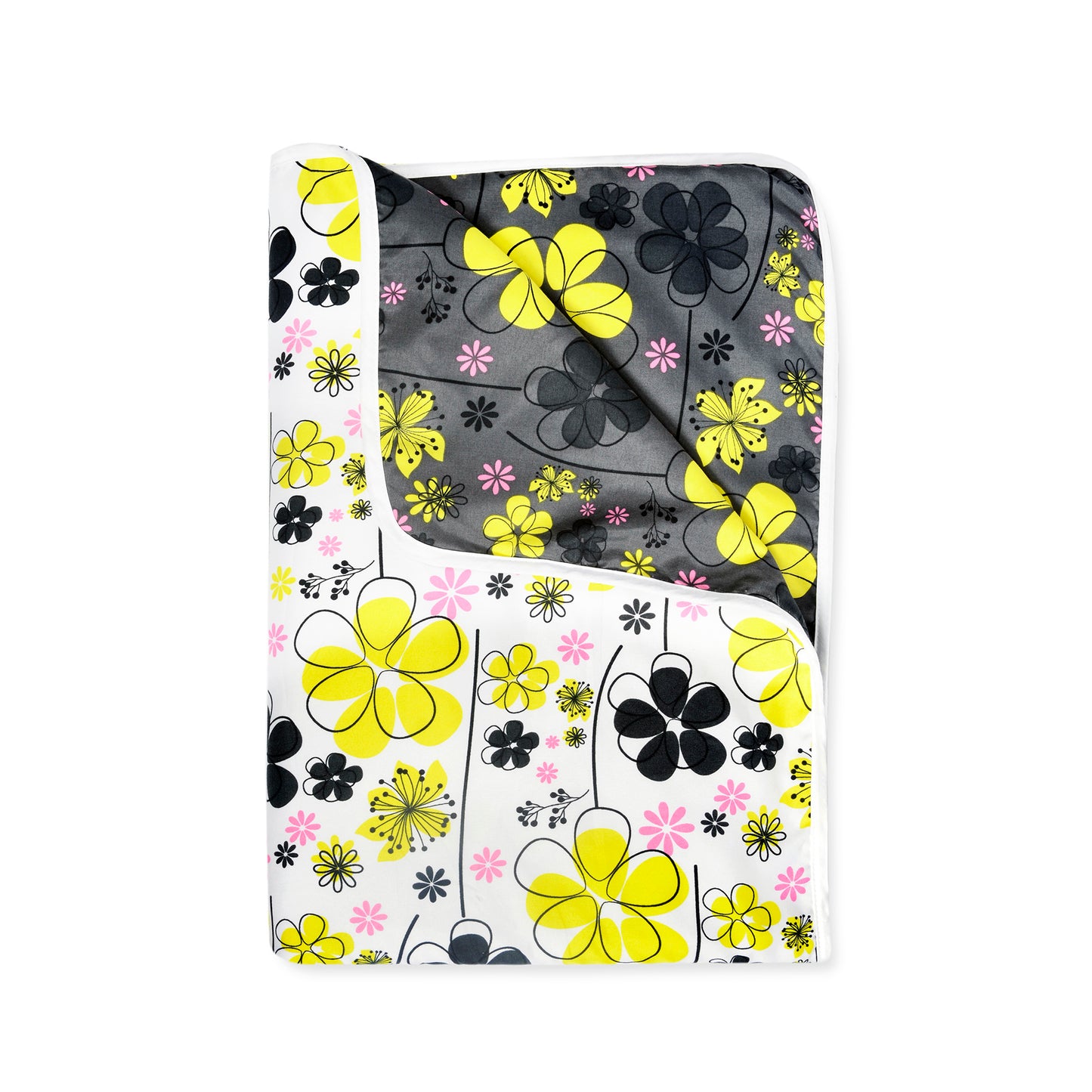 Floral Black Comfy To touch and  Soft Feel Single Bed Dohar