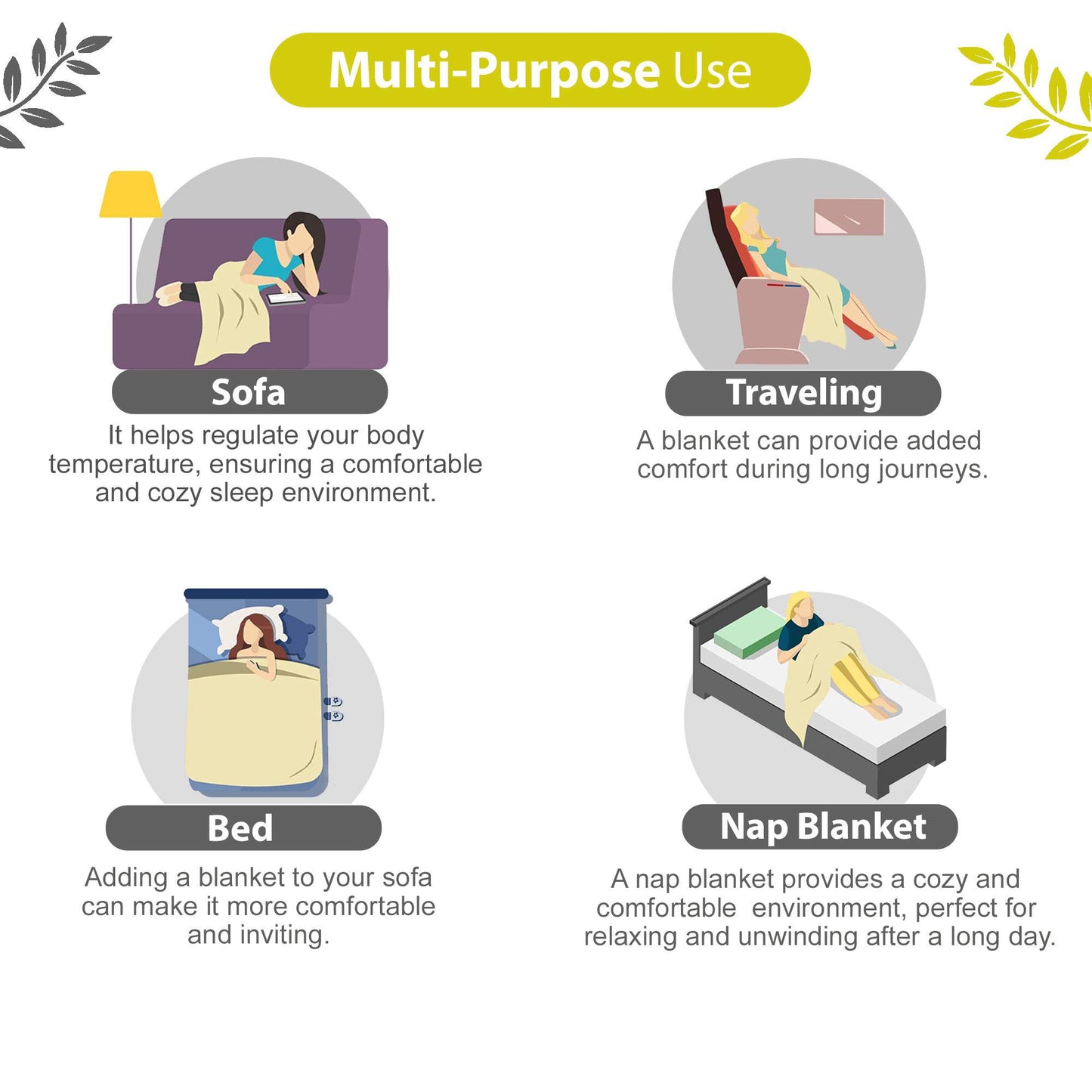 Floral Black Comfy To touch and  Soft Feel Single Bed Dohar