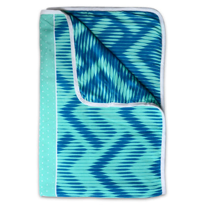 Blue Abstract Print Skin Friendly Microfiber Single Bed Dohar