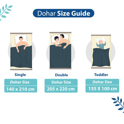 Blue Abstract Print Skin Friendly Microfiber Double Bed Dohar