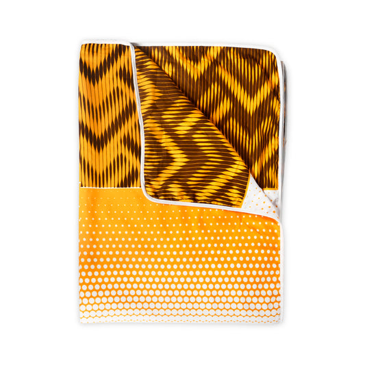 Mustard Abstract Print Skin Friendly Microfiber Single Bed Dohar