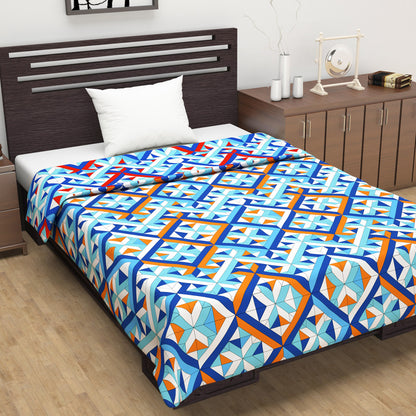 Geometric Print Modern Look Super Soft Microfiber Single Bed Dohar