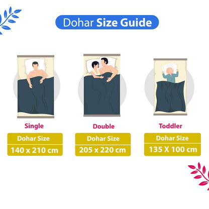 Blue Floral Fantasy All Season Microfiber Double Bed Dohar