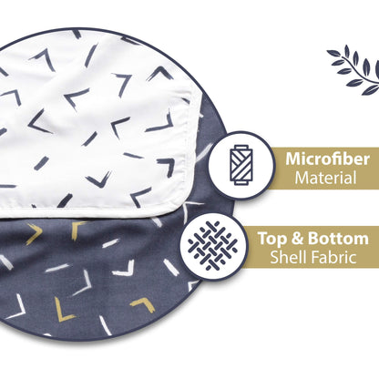 Abstract Print Dark Blue Elegant Look and Feel Microfiber Dohar For Single Bed