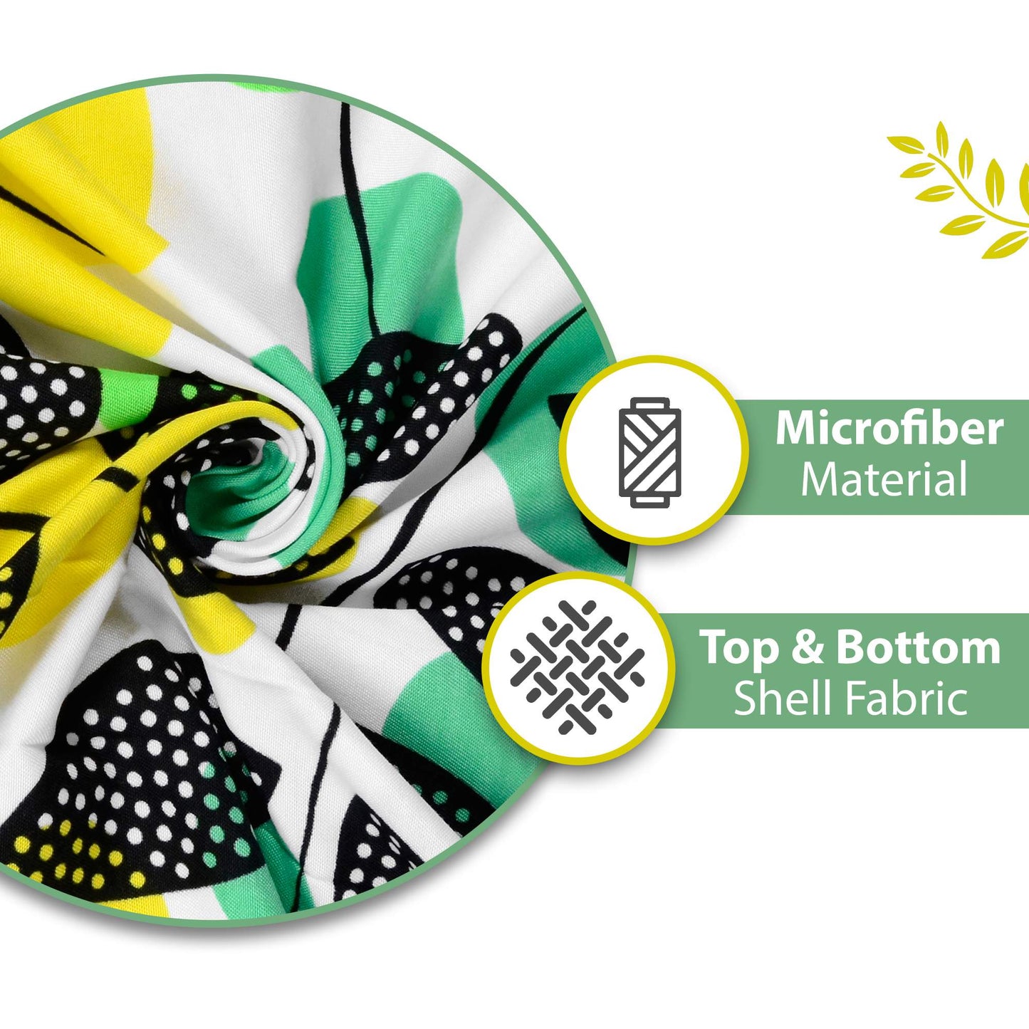 Floral Green Microfiber Super Comfortable Double Bed AC Dohar