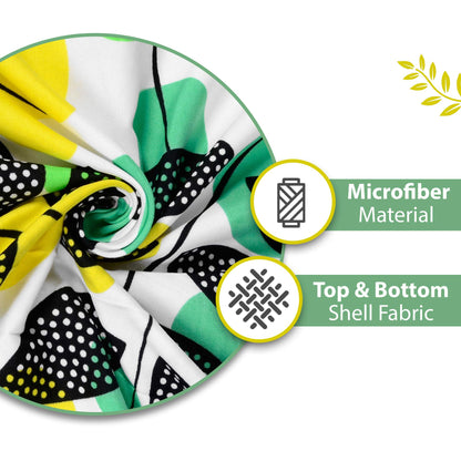 Floral Green Microfiber Super Comfortable Double Bed AC Dohar