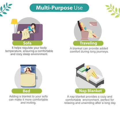 Abstract Print Light Green Microfiber Super Comfortable Single Bed AC Dohar