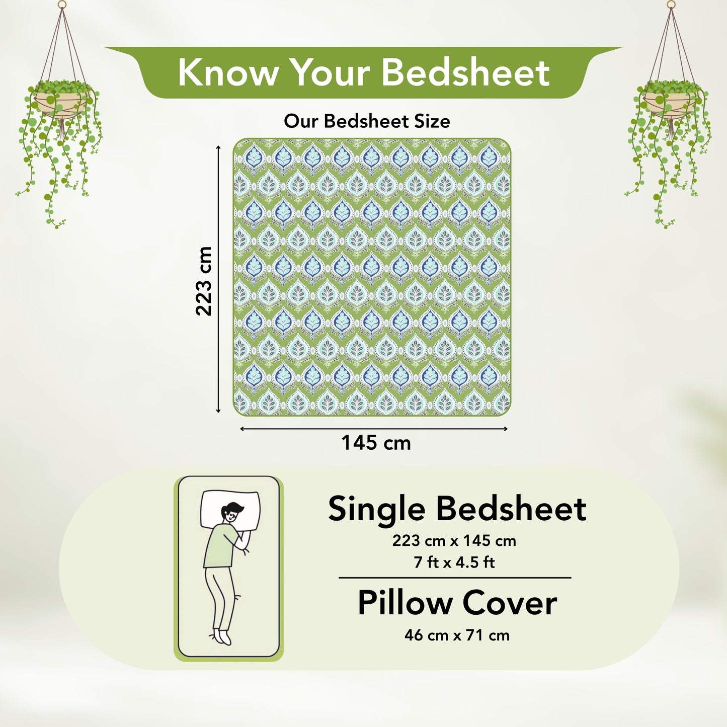 Damask Motif Single Bedsheet