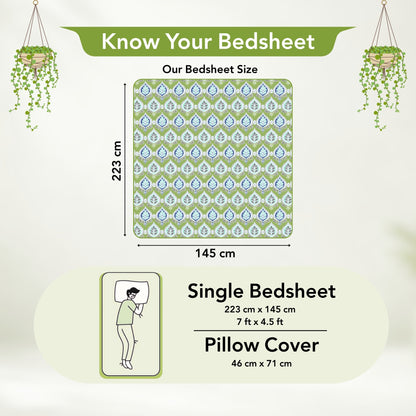 Damask Motif Single Bedsheet
