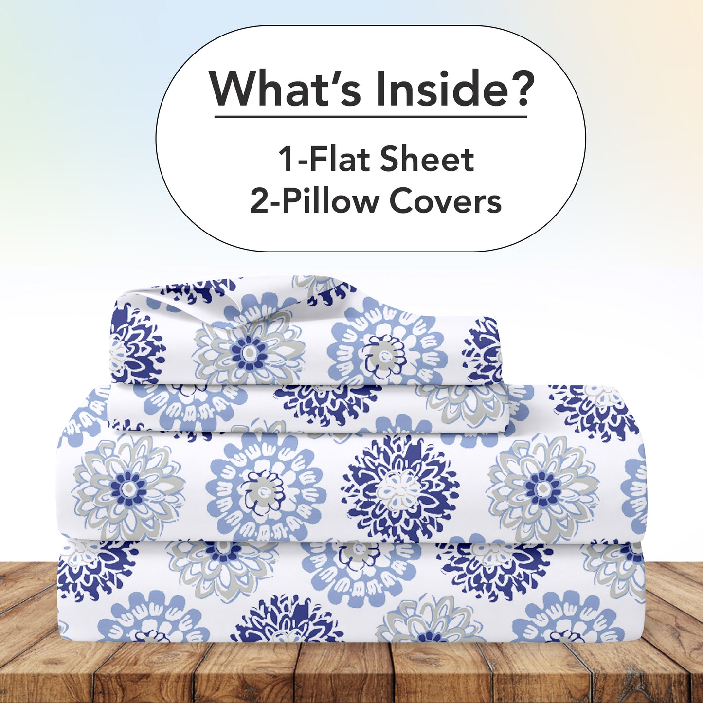 Dahlia Print Bedsheet For Double Bed