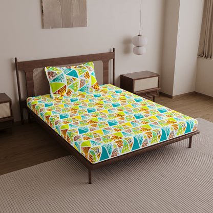 Triangle Candy Print Single Bed Bedsheet