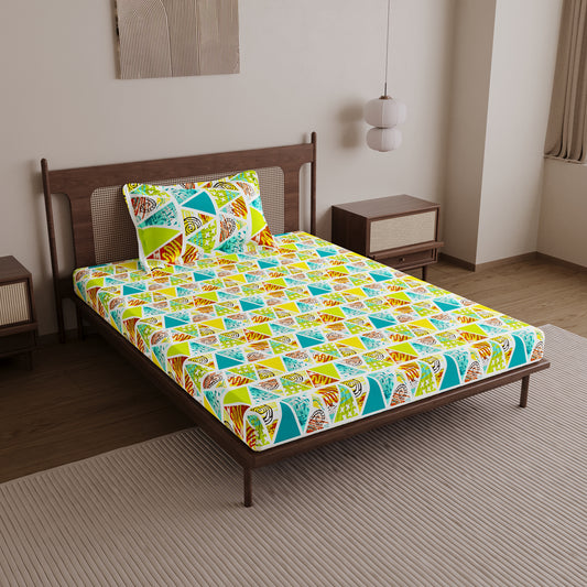 Triangle Candy Print Single Bed Bedsheet