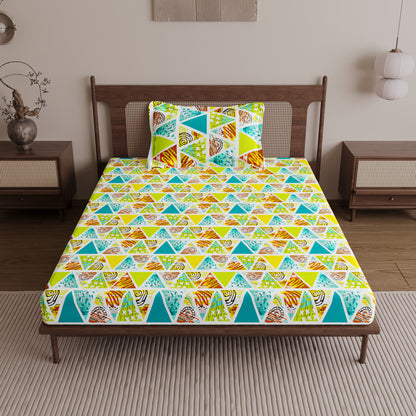 Triangle Candy Print Single Bed Bedsheet