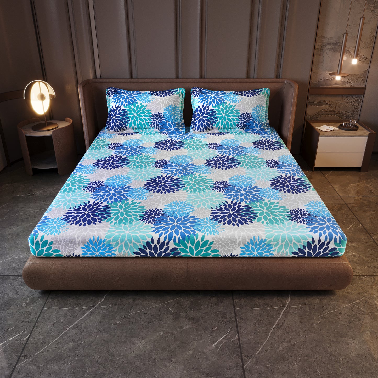 Silhouette leaves Bedsheet For King Size Bed