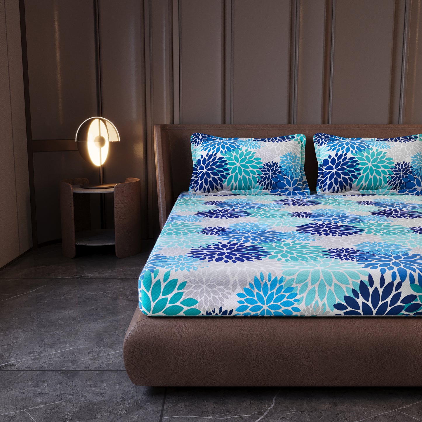 Silhouette leaves Bedsheet For King Size Bed