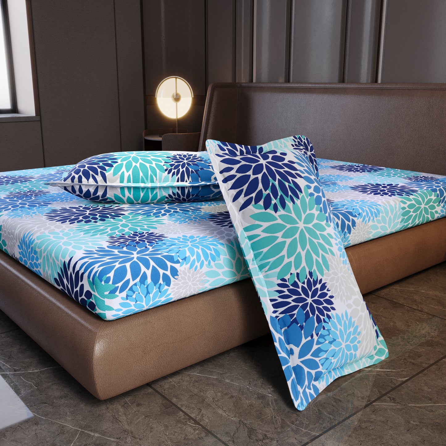 Silhouette leaves Bedsheet For King Size Bed
