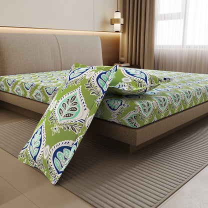 Damask Motif Bedsheet For Double Bed