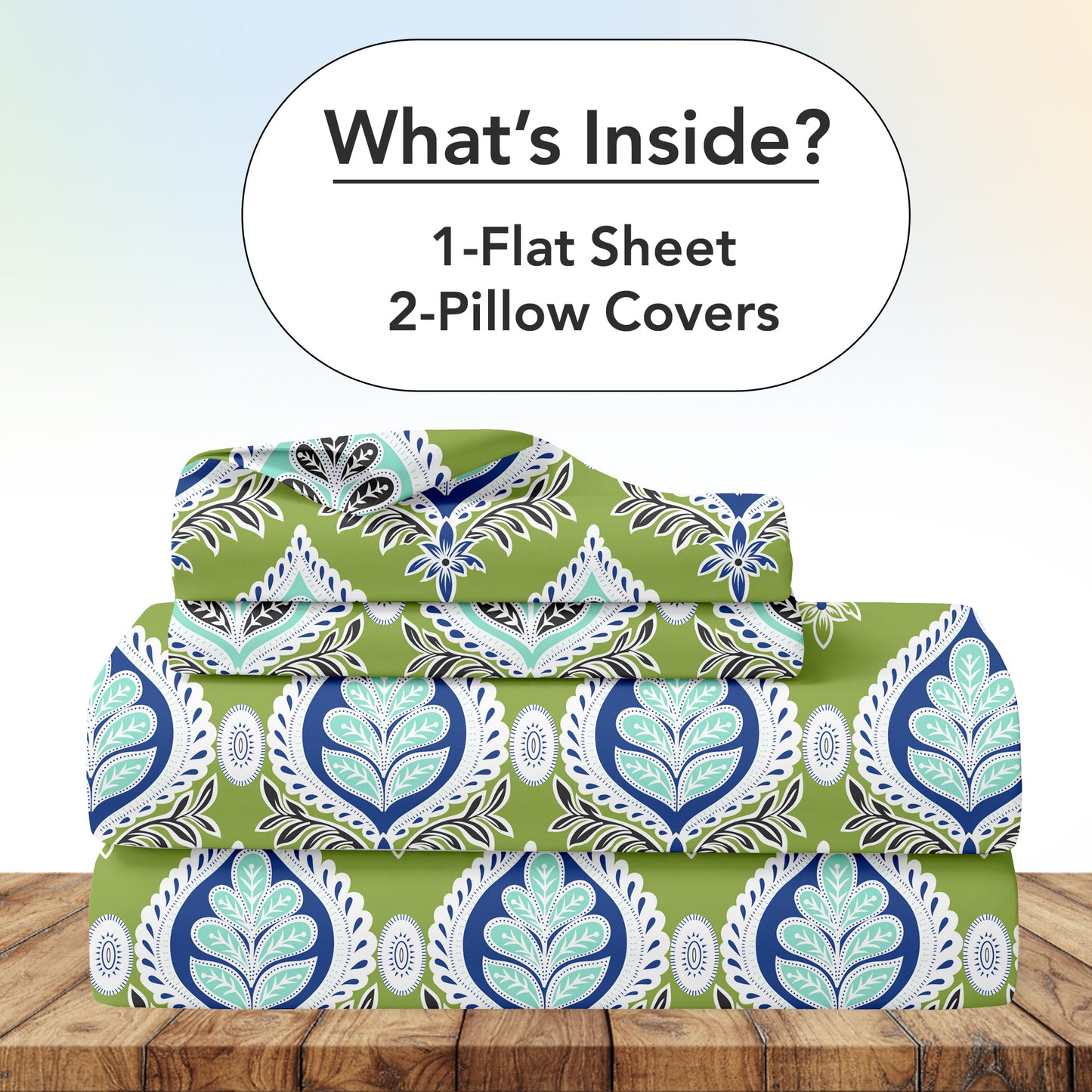 Damask Motif Bedsheet For Double Bed