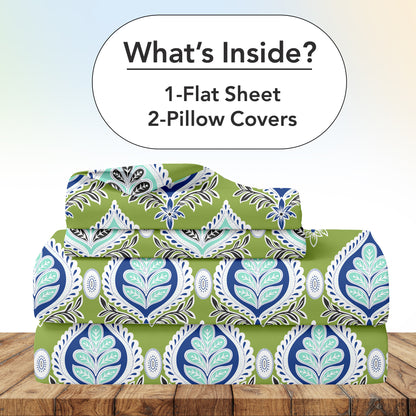 Damask Motif Bedsheet For Double Bed